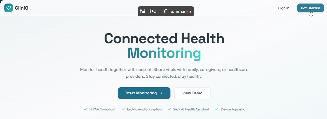 Cliniq Connected Health Care Platform image